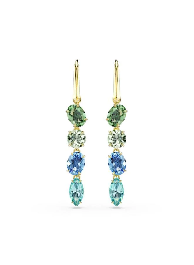 SWAROVSKI  Gema Black & Green Gold Tone Plated Stud Earrings for Women | Best Price UAE